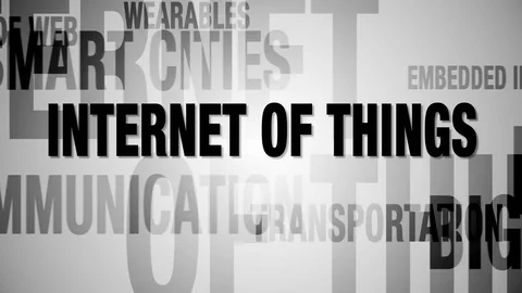 Internet of Things - wordcloud loop Stock Footage 83664949