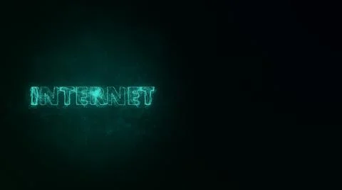 Internet title with plexus effect. Connected lines with dots. Lines title plexus Illustrazione stock