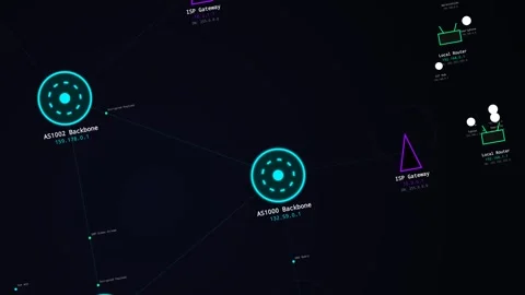 Internet Topology And Network Communication Concept Animation Stock Footage 340603828