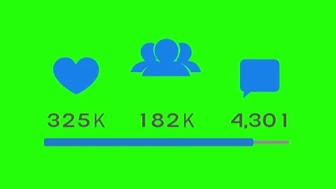 Internet traffic counting quick increasing followers comments animation Video stock 314985956