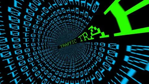 Internet traffic data tunnel イラスト素材