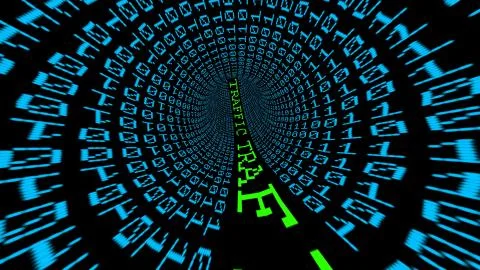 Internet traffic data tunnel イラスト素材
