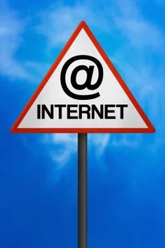 Internet traffic sign Stock Illustration