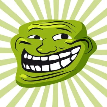 Internet Troll, meme, character face, internet folklore, social networking Illustrazione stock