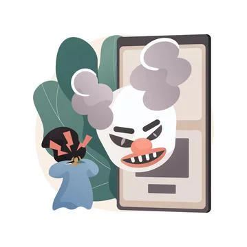 Internet trolling abstract concept vector illustration. Stock Illustration