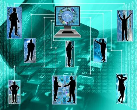 Internet unites humanity Stock Illustration