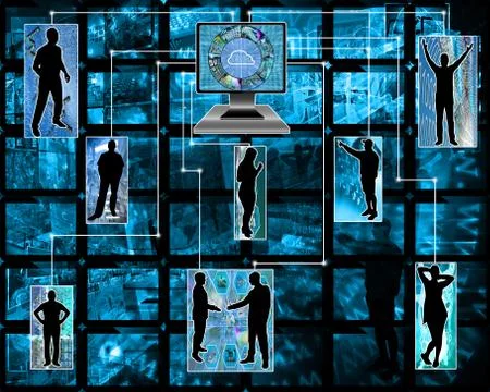 Internet unites humanity Illustrazione stock