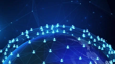 Internet users all over the world conceptual background Stock Footage 310092399