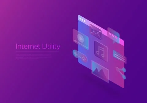 Internet utility Illustrazione stock