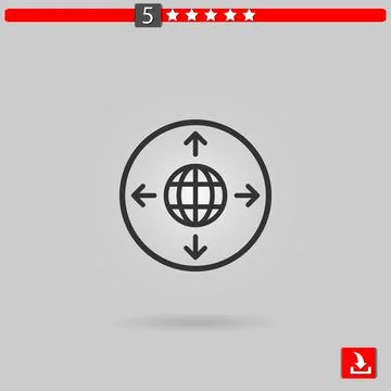 Internet vector icon Stock Illustration