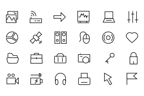 Internet Vector Icons Stock Illustration