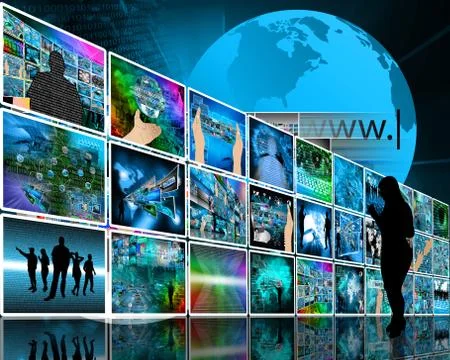 Internet wall Stockillustratie