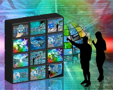 Internet wall Stock Illustration