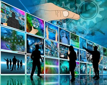 Internet wall Illustrazione stock