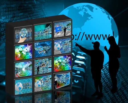 Internet wall Stock Illustration