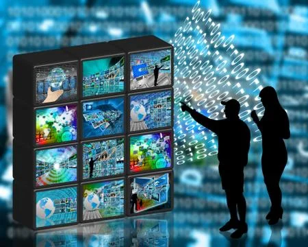 Internet wall Stock Illustration