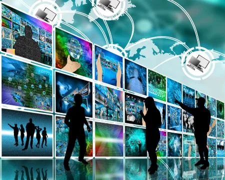 Internet wall Stock Illustration