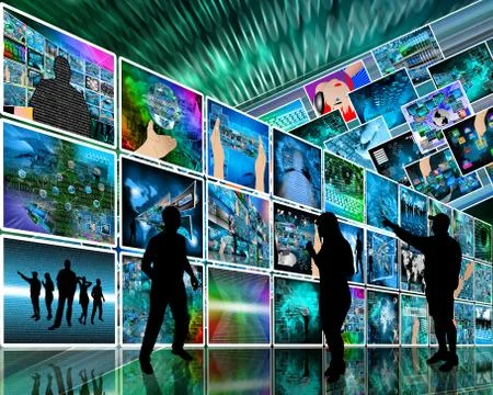 Internet wall Illustrazione stock