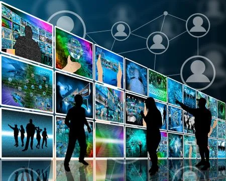 Internet wall Stock Illustration