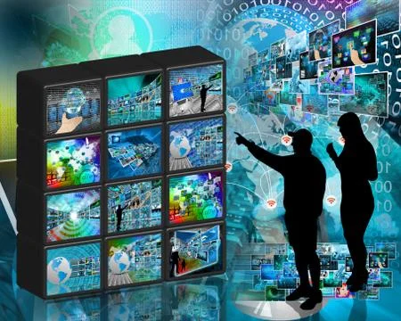 Internet wall Illustrazione stock