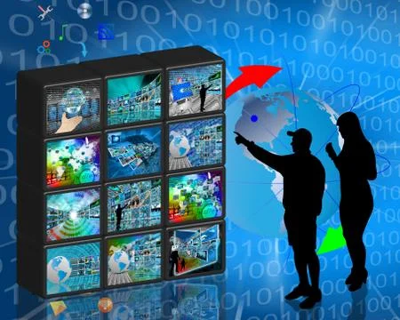 Internet wall Stock Illustration