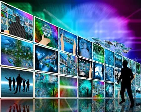 Internet wall Illustrazione stock