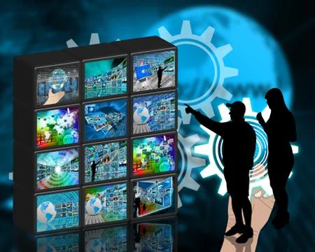 Internet wall Illustrazione stock