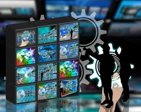 Internet wall Illustrazione stock