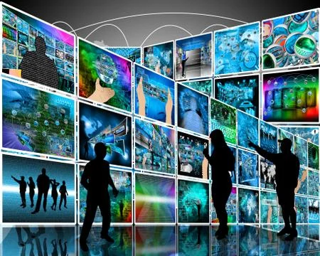 Internet wall Illustrazione stock