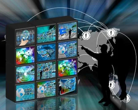 Internet wall Stockillustratie