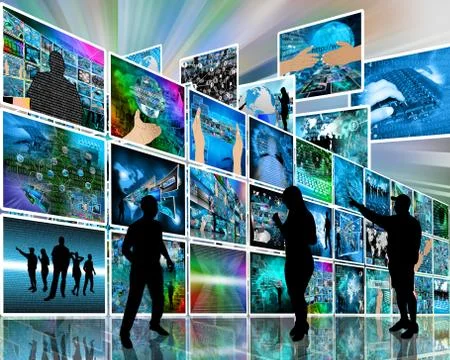 Internet wall Stock Illustration