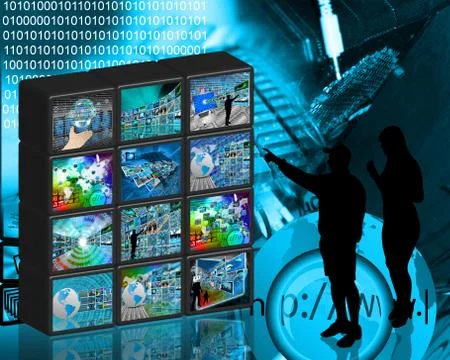 Internet wall Illustrazione stock