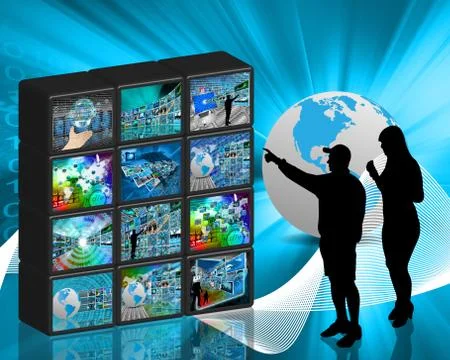 Internet wall Illustrazione stock