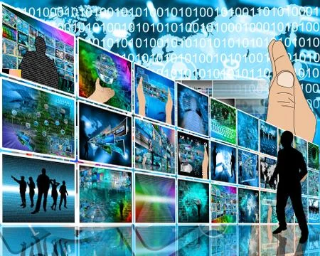 Internet wall Illustrazione stock