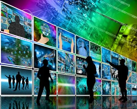 Internet wall Illustrazione stock