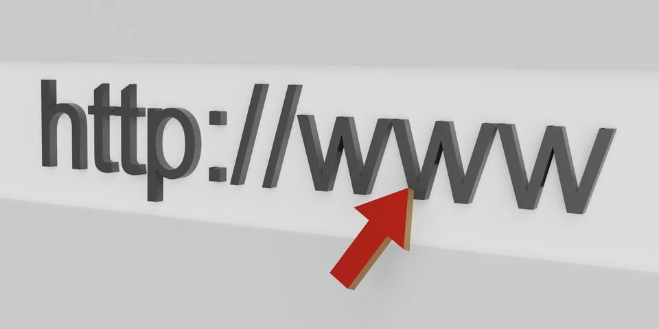 Internet web address http www 库存插图