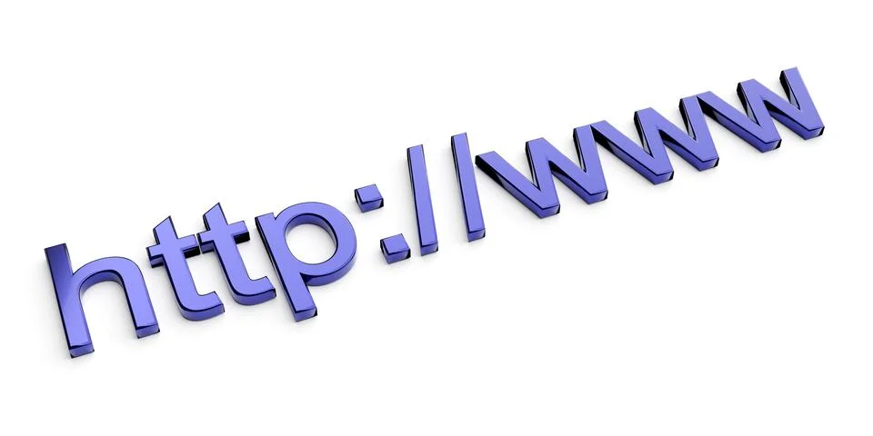 Internet web address http www in search bar of browser 库存插图