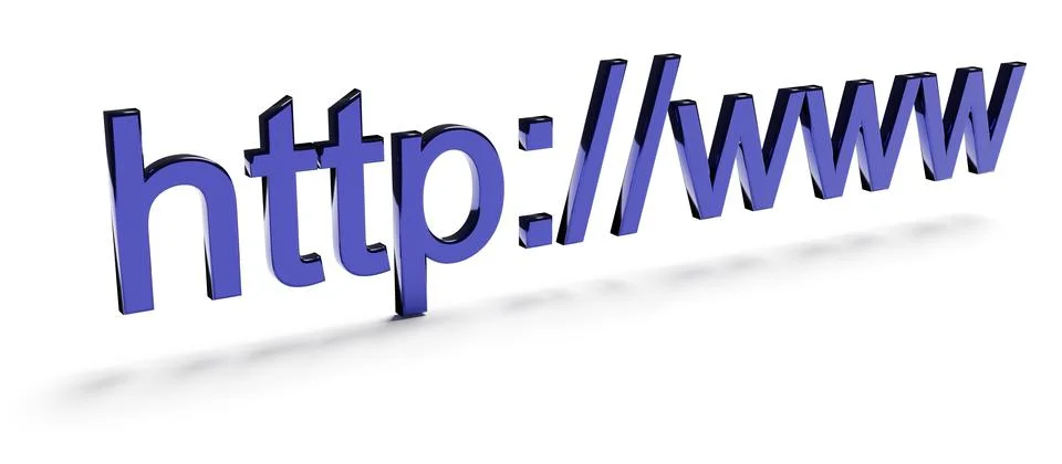 Internet web address http www in search bar of browser 库存插图