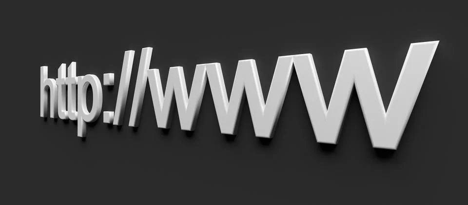 Internet web address http www in search bar of browser Stock-Illustration