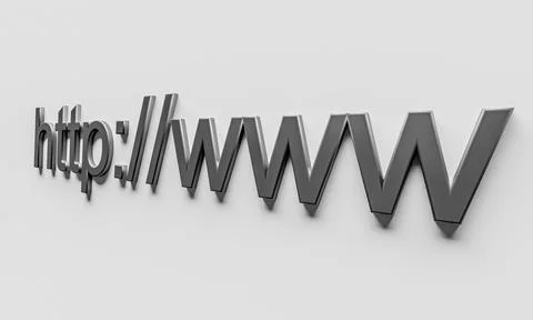 Internet web address http www in search bar of browser Stock-Illustration
