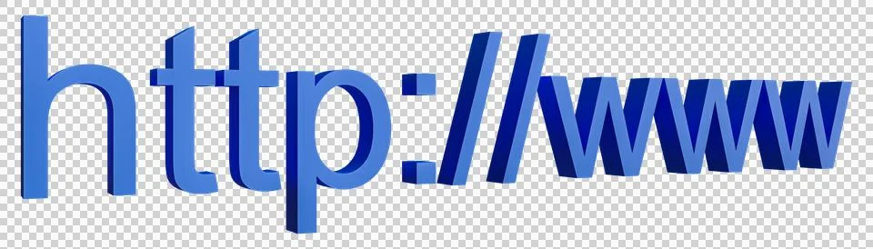 Internet web address http www in search bar of browser. Isolated on png 库存插图