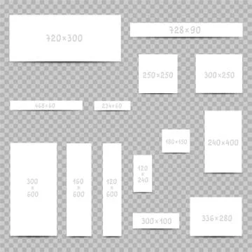 Internet web banner size templates Stock Illustration