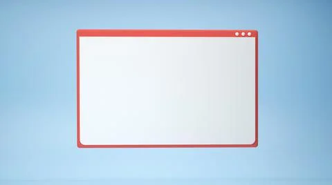 Internet Web Browser isolated on blue background. 3D render Stock Illustration