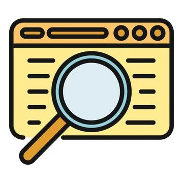 Internet web browser searching information online concept Stock Illustration