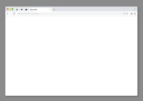 Internet web browser window interface mockup Stock Illustration