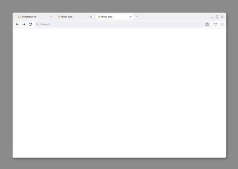 Internet web browser window interface mockup page Stock Illustration