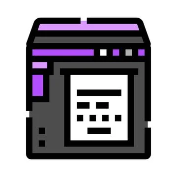 Internet web browser window interface color icon Stockillustratie