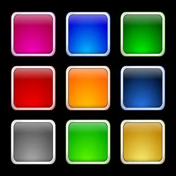 Internet web button set Stock Illustration