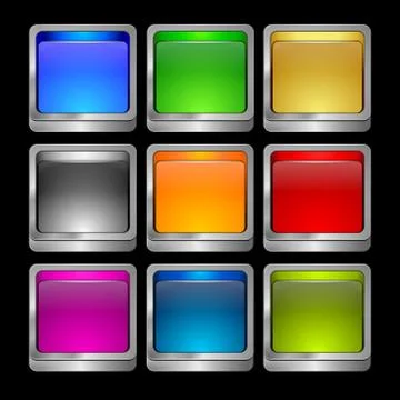 Internet web button set Stock Illustration