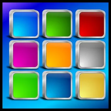 Internet web button set Ilustración de archivo